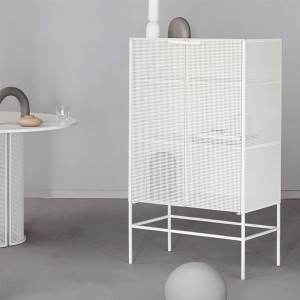 Beige Grid Cabinet - Kristina Dam