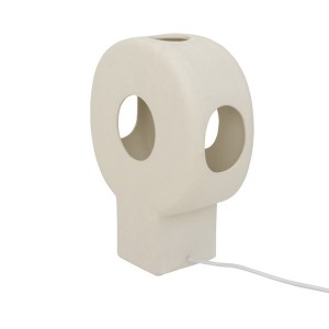 Lampe de table céramique beige forme sculpturale avec trou - Urban Nature Culture - Woodely