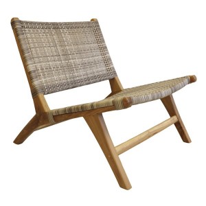 Mykonos armchair Wood and rattan - Earthware