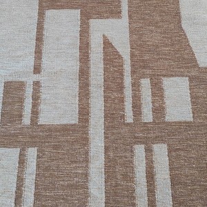 Tapis en laine Kelim marron Bleuté - Kristina Dam