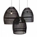 Suspensions Moon L en rotin noir magnifique d'Original Home - Woodely