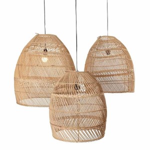 Moon natural rattan lampshade set of 3 - Original Home