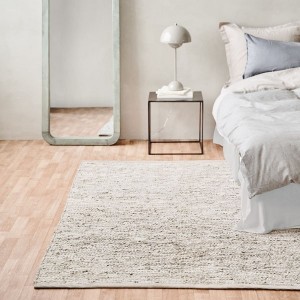 Beige Recycled Leather Rug 65X135 - Rug Solid