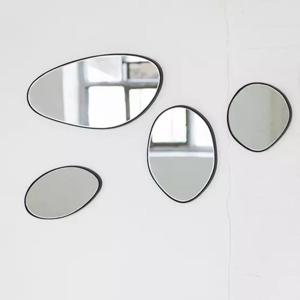 Miroir verre et acier noir S- Serax