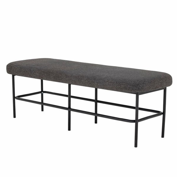 Bench Farell gray polyester - Bloomingville