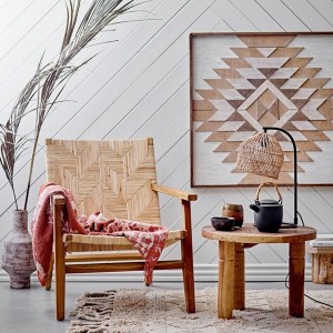 Armchair Mills teak Rattan - creative collection