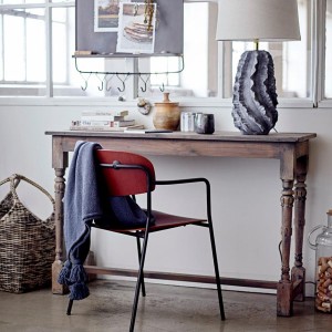 Chaise Piter métal et assise Marron X2 - Créative Collection