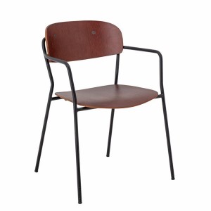 Chaise Piter métal et Marron X2 - Créative Collection