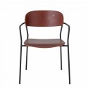 Metal and Leather Silhouette Chair - Muubs