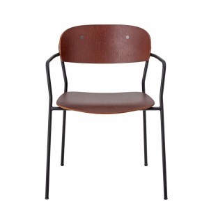 Chaise Piter métal et Marron X2 - Créative Collection