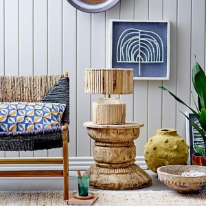 Armchair Mills teak Rattan - creative collection