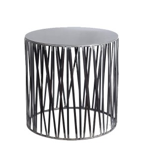 Table basse ronde design et couleur noire de Trademark Living