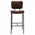 Tabouret de bar Icon en cuir avec accoudoir - Trademark Living