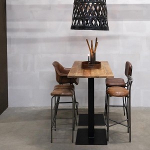 Tabouret de bar Icon en cuir avec accoudoir - Trademark Living