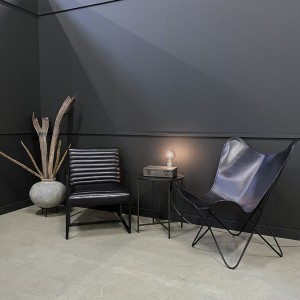 Fauteuil Tender Cuir noir - Trademark