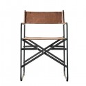 Chaise Piter métal et Marron X2 - Créative Collection